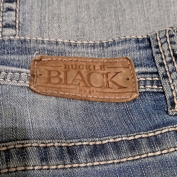 BKE Buckle Black Fit No 3 Mens Size 28L Blue Bootcut Jeans BBLA364 - Picture 9 of 14